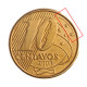 Moeda V-501 10 Centavos 2008 MBC Rastro nas Estrelas Aço Revestido de Bronze Ø20mm 4,8gr.