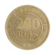 Moeda V-033 200 Réis 1887 MBC C/ Marca de Verniz Cupro Níquel Ø32mm 15gr.