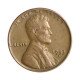 Moeda KM#A132 One Cent Lincoln Espiga de Trigo 1953 D MBC USA América Bronze Ø19mm 3,11gr.