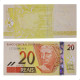 Cédula C-308 20 Reais 2010 Ausência Completa de uma Impressão FE - Guido Mantega / Alexandre A. Tombini