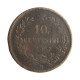 Moeda KM#11.3 10 Centesimi 1867 H BC Itália Europa Bronze Ø30mm 10gr.