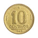 Moeda V-199 10 Centavos 1949 MBC C/Sinais de Limpeza Bronze Alumínio Ø17mm 3gr.