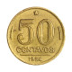 Moeda V-221 50 Centavos 1954 MBC C/Sinais de Limpeza Bronze Alumínio Ø21mm 5gr.
