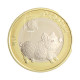 Moeda KM#2455 10 Yuan 2019 FC China Ásia Ano do Porco Bimetálico Ø27mm 9,2gr.