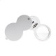 Lupa de Bolso Ampl. 40x Lente de 23mm com Luz Led e Negra