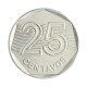 Moeda Casal FAO 10 E 25 Centavos 1995 MBC+ Aço Inoxidável