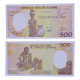Cédula P#8d 500 Francs 1985-1991 República do Congo África FE